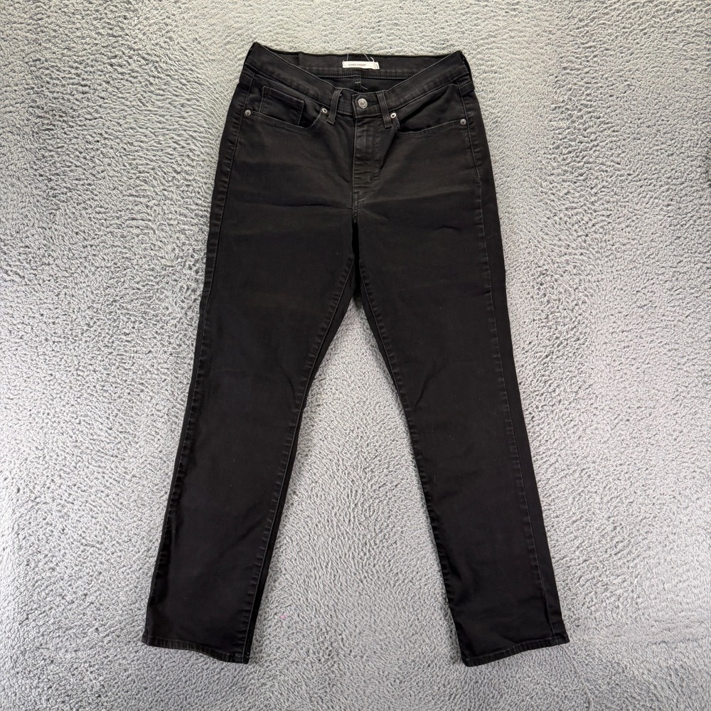 Levi's Jeans Womens 10 Black Cotton Denim Straight Classic Fit Workwear Stretch